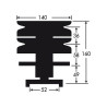 PALIER  CAST - DYNAMARK - AMF - NOMA 310675 avec poulie double diametre 140 pièce détachée tracteur tondeuse