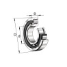 Roulement rouleaux cylindriques INA/FFAG NJ207ETVP2C3
