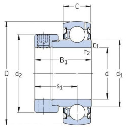 Roulement interne SKF YET206104SKF