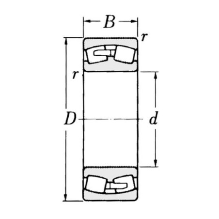 Roulement à rotule sur rang rouleaux SKF 21308EC3