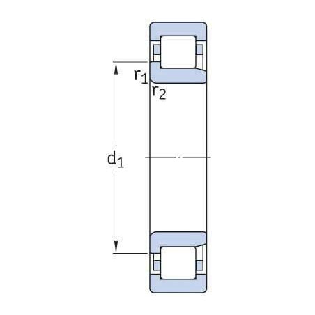 Roulement à cylindre NJ 205 ECP 25 x 52 x 15mm SKF 7500NJ205E