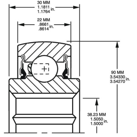 Roulement à billes TIMKEN 210RRB6