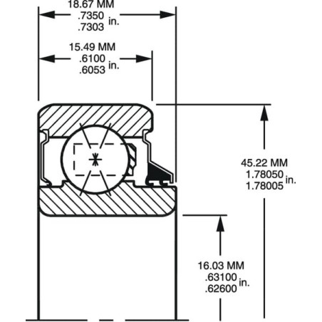 Roulement à billes TIMKEN 204PY2