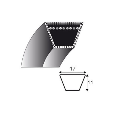 Courroie B37 - Trapézoïdale 17 mm x 965 mm Courroie B37 pour Tracteur Tondeuse Autoportée