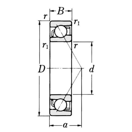 Roulement à billes oblique SKF 75007305BEP