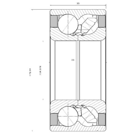 Roulement à billes oblique NTN/FSNR NWB01577