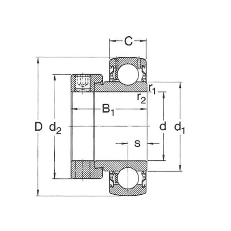 Roulement à billes insert UNIVERSEL NWB04588